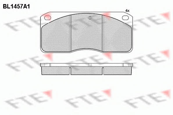 FTE BL1457A1 Klocki hamulcowe, zestaw BL1457A1: Dobra cena w Polsce na 2407.PL - Kup Teraz!