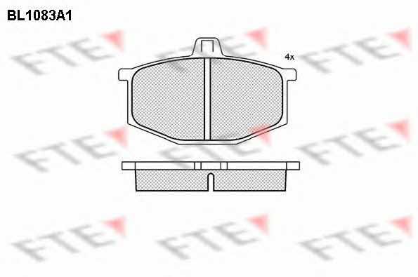 FTE BL1083A1 Тормозные колодки дисковые, комплект BL1083A1: Отличная цена - Купить в Польше на 2407.PL!