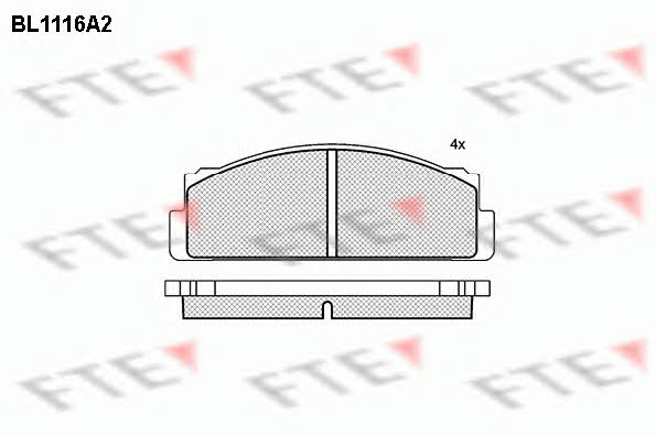 FTE BL1116A2 Brake Pad Set, disc brake BL1116A2: Buy near me at 2407.PL in Poland at an Affordable price!