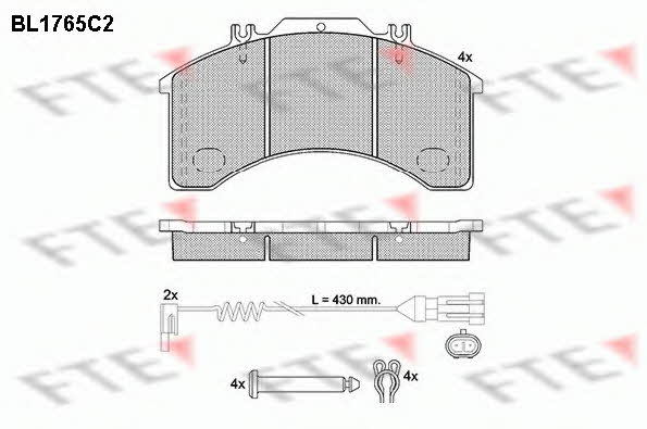 FTE BL1765C2 Тормозные колодки дисковые, комплект BL1765C2: Отличная цена - Купить в Польше на 2407.PL!