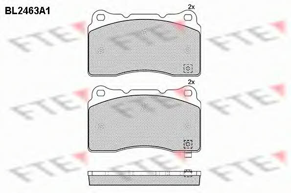 FTE BL2463A1 Brake Pad Set, disc brake BL2463A1: Buy near me in Poland at 2407.PL - Good price!