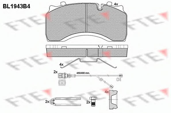 FTE BL1943B4 Тормозные колодки дисковые, комплект BL1943B4: Отличная цена - Купить в Польше на 2407.PL!