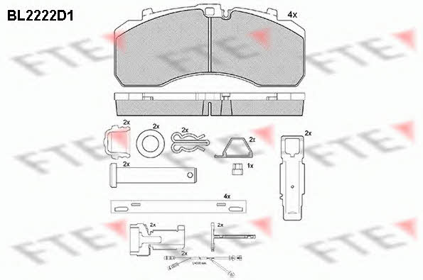 FTE BL2222D1 Тормозные колодки дисковые, комплект BL2222D1: Отличная цена - Купить в Польше на 2407.PL!