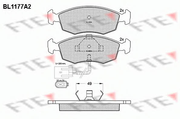 FTE BL1177A2 Brake Pad Set, disc brake BL1177A2: Buy near me at 2407.PL in Poland at an Affordable price!