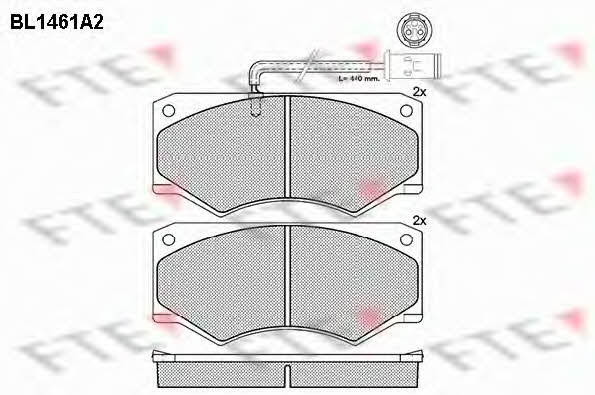 FTE BL1461A2 Brake Pad Set, disc brake BL1461A2: Buy near me in Poland at 2407.PL - Good price!