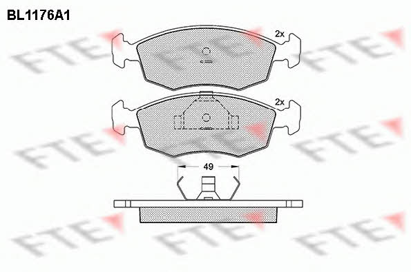 FTE BL1176A1 Brake Pad Set, disc brake BL1176A1: Buy near me at 2407.PL in Poland at an Affordable price!