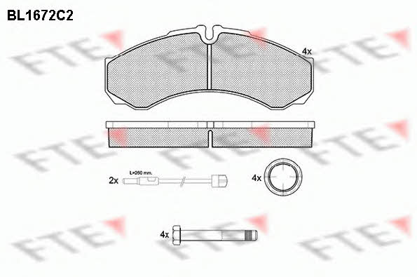 FTE BL1672C2 Brake Pad Set, disc brake BL1672C2: Buy near me in Poland at 2407.PL - Good price!