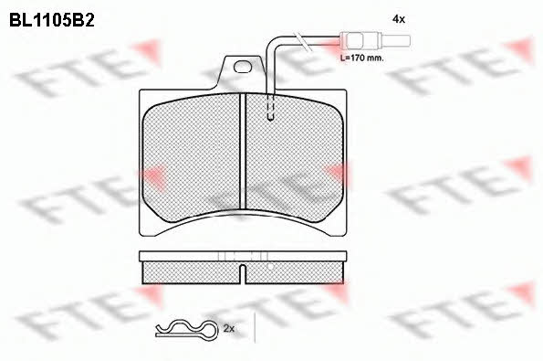 FTE BL1105B2 Brake Pad Set, disc brake BL1105B2: Buy near me in Poland at 2407.PL - Good price!