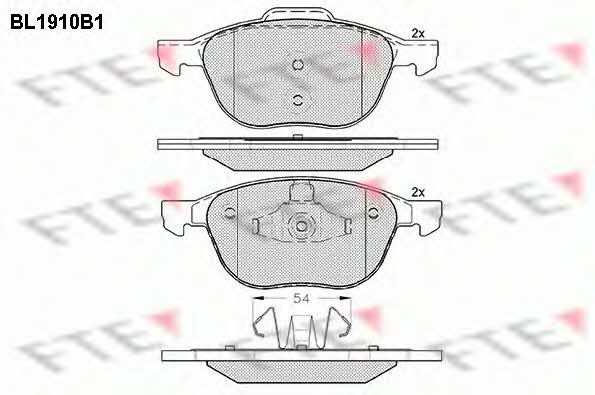 FTE BL1910B1 Brake Pad Set, disc brake BL1910B1: Buy near me in Poland at 2407.PL - Good price!