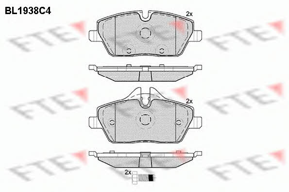 FTE BL1938C4 Тормозные колодки дисковые, комплект BL1938C4: Отличная цена - Купить в Польше на 2407.PL!