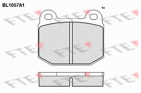 FTE BL1057A1 Brake Pad Set, disc brake BL1057A1: Buy near me at 2407.PL in Poland at an Affordable price!