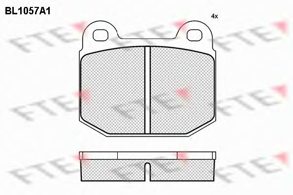 FTE BL1057A1 Brake Pad Set, disc brake BL1057A1: Buy near me in Poland at 2407.PL - Good price!