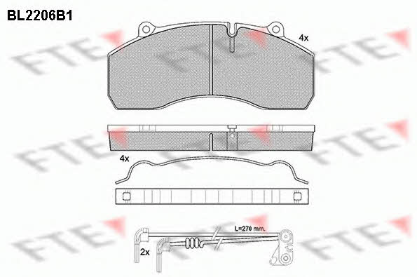 FTE BL2206B1 Тормозные колодки дисковые, комплект BL2206B1: Отличная цена - Купить в Польше на 2407.PL!