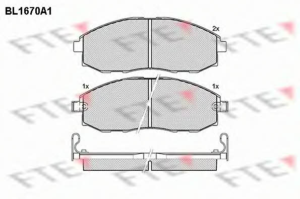 FTE BL1670A1 Тормозные колодки дисковые, комплект BL1670A1: Отличная цена - Купить в Польше на 2407.PL!