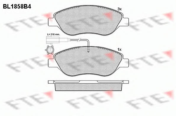 FTE BL1858B4 Brake Pad Set, disc brake BL1858B4: Buy near me in Poland at 2407.PL - Good price!