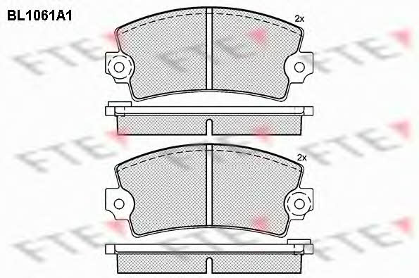 FTE BL1061A1 Brake Pad Set, disc brake BL1061A1: Buy near me in Poland at 2407.PL - Good price!