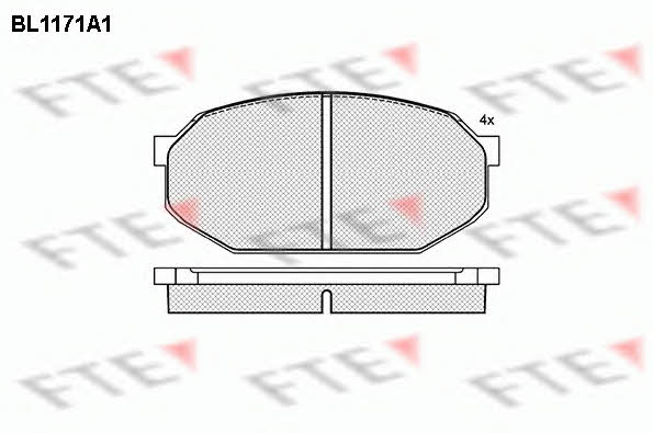 FTE BL1171A1 Klocki hamulcowe, zestaw BL1171A1: Atrakcyjna cena w Polsce na 2407.PL - Zamów teraz!