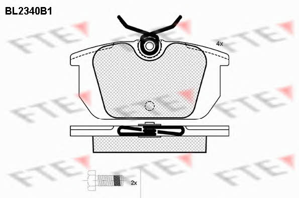 FTE BL2340B1 Гальмівні колодки, комплект BL2340B1: Приваблива ціна - Купити у Польщі на 2407.PL!