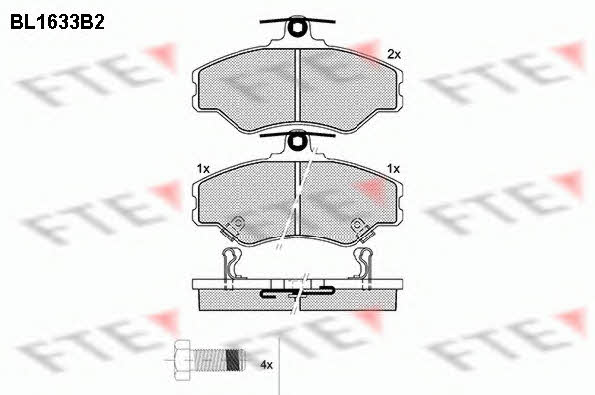 FTE BL1633B2 Scheibenbremsbeläge, Set BL1633B2: Kaufen Sie zu einem guten Preis in Polen bei 2407.PL!