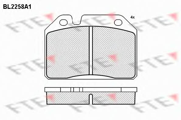 FTE BL2258A1 Тормозные колодки дисковые, комплект BL2258A1: Отличная цена - Купить в Польше на 2407.PL!