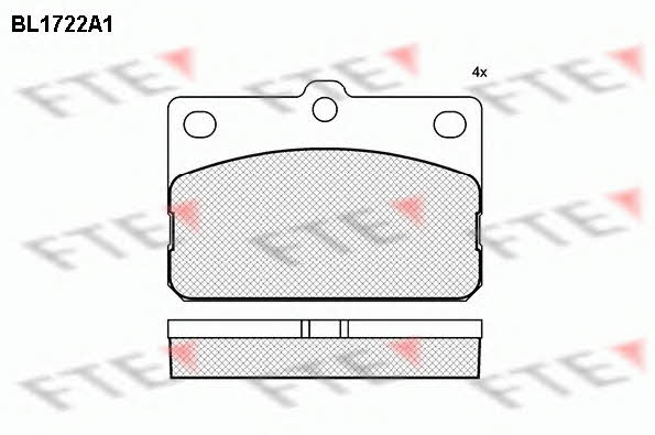 FTE BL1722A1 Brake Pad Set, disc brake BL1722A1: Buy near me in Poland at 2407.PL - Good price!