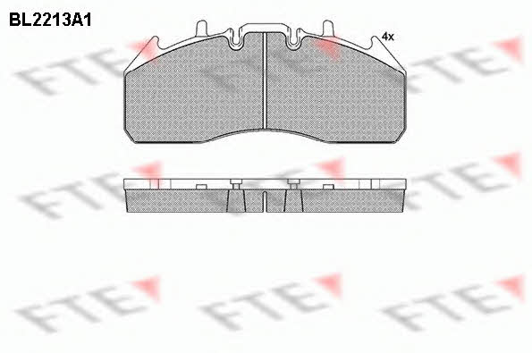 FTE BL2213A1 Brake Pad Set, disc brake BL2213A1: Buy near me at 2407.PL in Poland at an Affordable price!