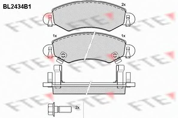 FTE BL2434B1 Brake Pad Set, disc brake BL2434B1: Buy near me in Poland at 2407.PL - Good price!