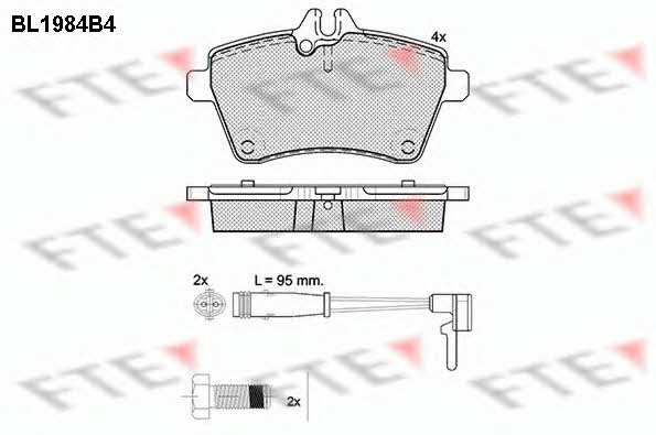 FTE BL1984B4 Brake Pad Set, disc brake BL1984B4: Buy near me in Poland at 2407.PL - Good price!