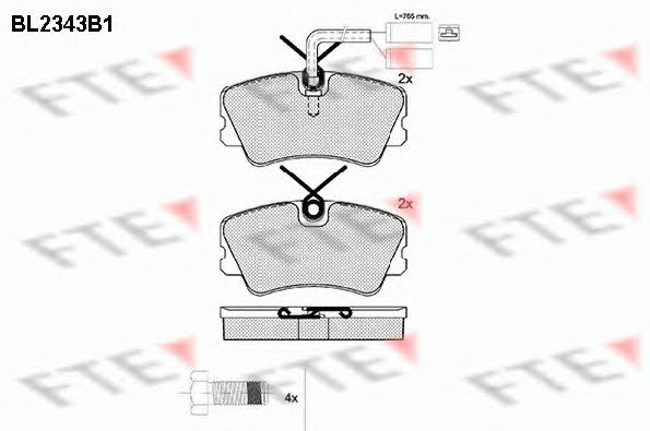 FTE BL2343B1 Тормозные колодки дисковые, комплект BL2343B1: Отличная цена - Купить в Польше на 2407.PL!