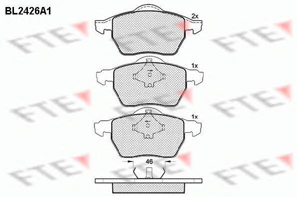 FTE BL2426A1 Тормозные колодки дисковые, комплект BL2426A1: Отличная цена - Купить в Польше на 2407.PL!