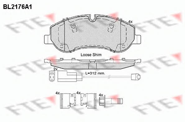 FTE BL2176A1 Brake Pad Set, disc brake BL2176A1: Buy near me in Poland at 2407.PL - Good price!