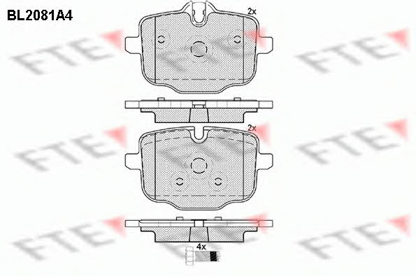 FTE BL2081A4 Scheibenbremsbeläge, Set BL2081A4: Kaufen Sie zu einem guten Preis in Polen bei 2407.PL!