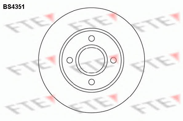 FTE BS4351 Front brake disc ventilated BS4351: Buy near me in Poland at 2407.PL - Good price!