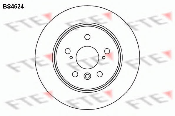 FTE BS4624 Rear brake disc, non-ventilated BS4624: Buy near me in Poland at 2407.PL - Good price!