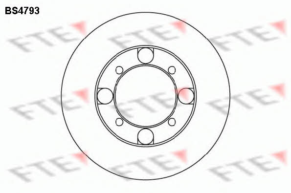 FTE BS4793 Front brake disc ventilated BS4793: Buy near me in Poland at 2407.PL - Good price!