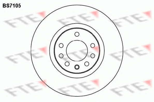 FTE BS7105 Front brake disc ventilated BS7105: Buy near me in Poland at 2407.PL - Good price!