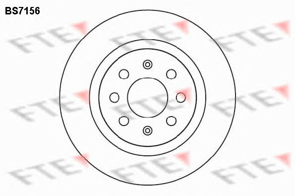 FTE BS7156 Rear brake disc, non-ventilated BS7156: Buy near me at 2407.PL in Poland at an Affordable price!