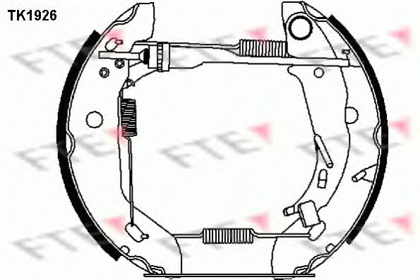 FTE TK1926 Brake shoe set TK1926: Buy near me in Poland at 2407.PL - Good price!