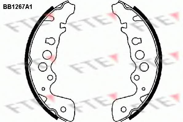 FTE BB1267A1 Brake shoe set BB1267A1: Buy near me at 2407.PL in Poland at an Affordable price!