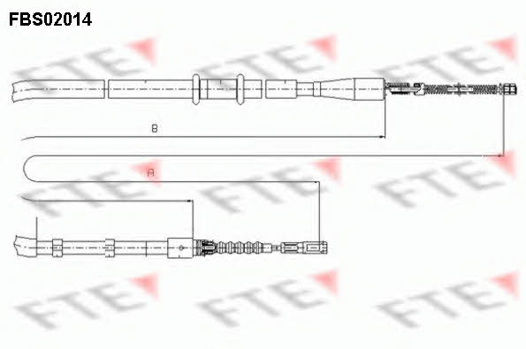 FTE FBS02014 Трос гальма стоянки FBS02014: Приваблива ціна - Купити у Польщі на 2407.PL!