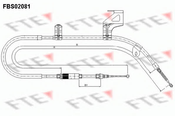 FTE FBS02081 Cable Pull, parking brake FBS02081: Buy near me in Poland at 2407.PL - Good price!