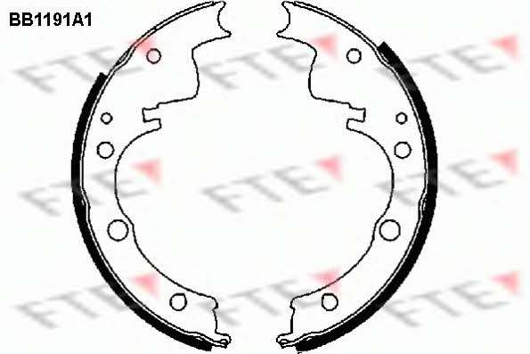 FTE BB1191A1 Колодки гальмівні барабанні, комплект BB1191A1: Приваблива ціна - Купити у Польщі на 2407.PL!