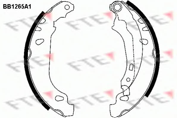FTE BB1265A1 Brake shoe set BB1265A1: Buy near me at 2407.PL in Poland at an Affordable price!