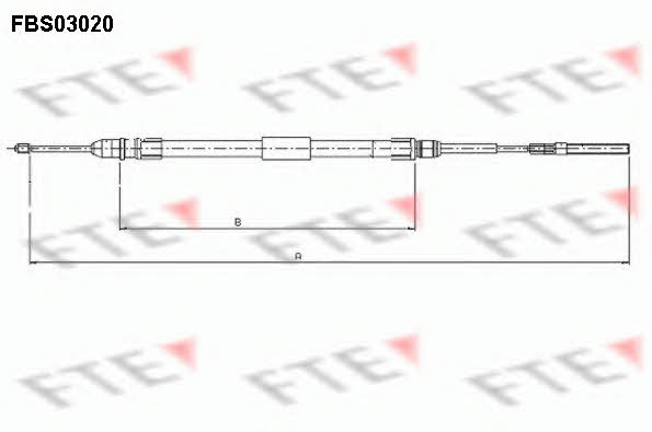 FTE FBS03020 Parking brake cable left FBS03020: Buy near me in Poland at 2407.PL - Good price!