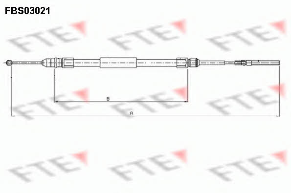 FTE FBS03021 Cable Pull, parking brake FBS03021: Buy near me in Poland at 2407.PL - Good price!