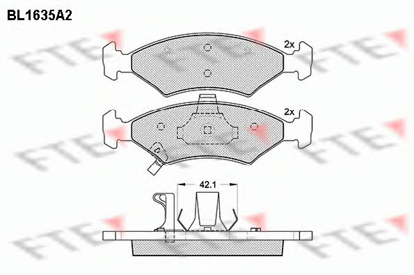 FTE BL1635A2 Brake Pad Set, disc brake BL1635A2: Buy near me at 2407.PL in Poland at an Affordable price!