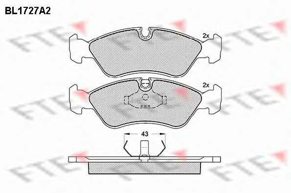 FTE BL1727A2 Brake Pad Set, disc brake BL1727A2: Buy near me in Poland at 2407.PL - Good price!