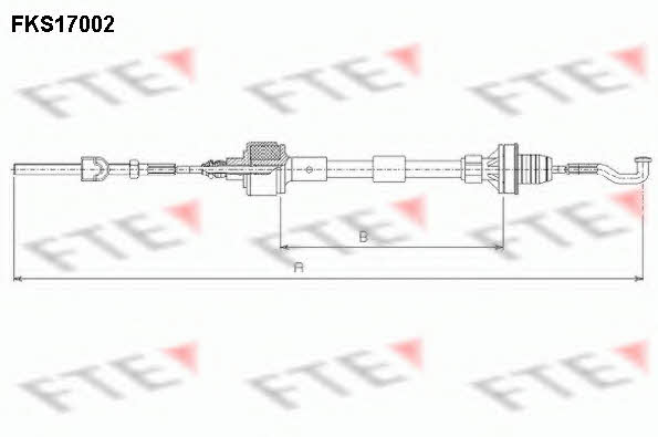 FTE FKS17002 Clutch cable FKS17002: Buy near me in Poland at 2407.PL - Good price!