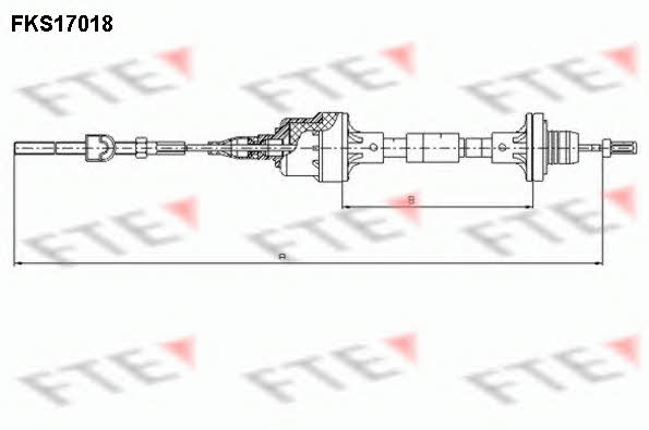 FTE FKS17018 Clutch cable FKS17018: Buy near me in Poland at 2407.PL - Good price!