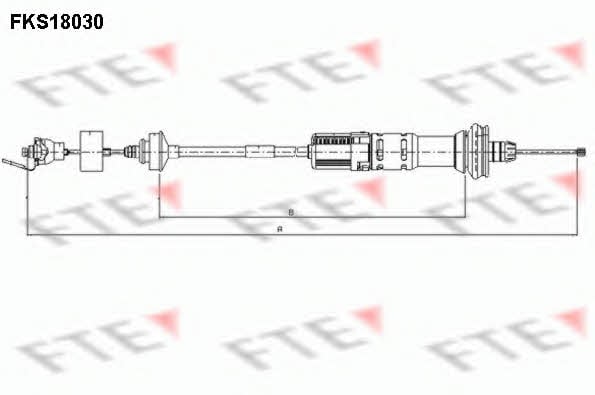 FTE FKS18030 Clutch cable FKS18030: Buy near me in Poland at 2407.PL - Good price!